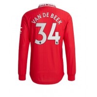Manchester United Donny van de Beek #34 Hjemmebanetrøje 2022-23 Langærmet